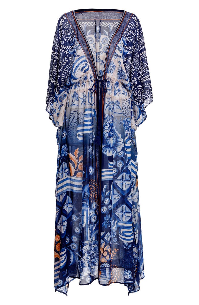 Agua Bendita Sam Azure Cover-Up Tunic, Alternate, color, Blue Multi