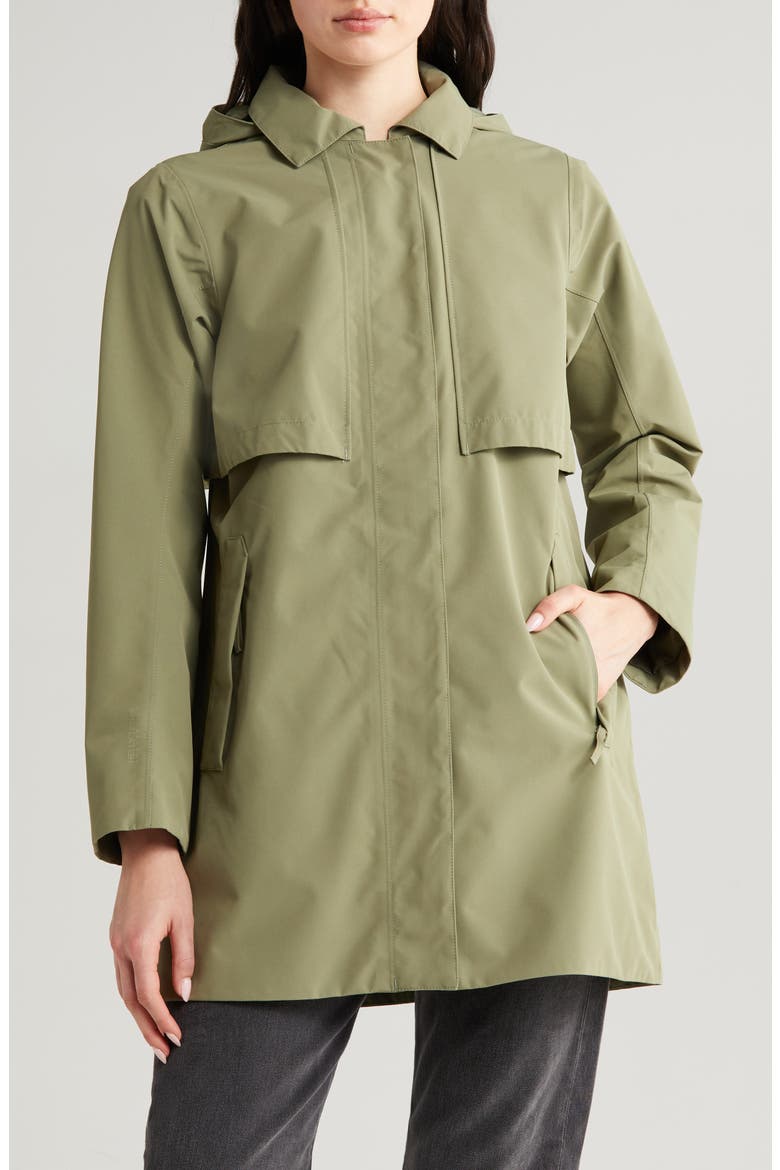 Lilja Waterproof Raincoat, Alternate, color, LAV GREEN