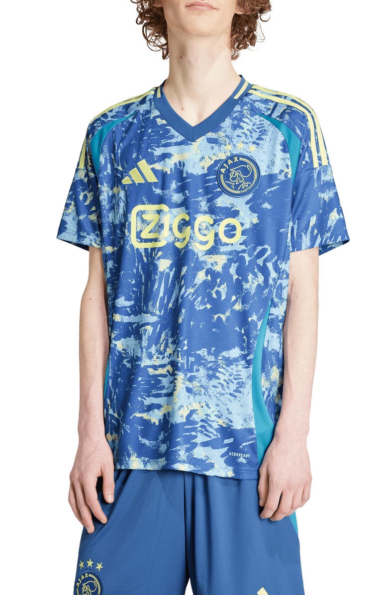 adidas Kids' Ajax Away Amsterdam Jersey, Main, color, Crew Blue