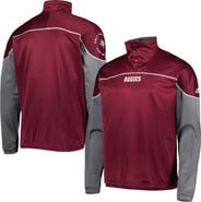adidas Men's adidas Maroon Texas A&M Aggies AEROREADY Knit Quarter-Snap Jacket