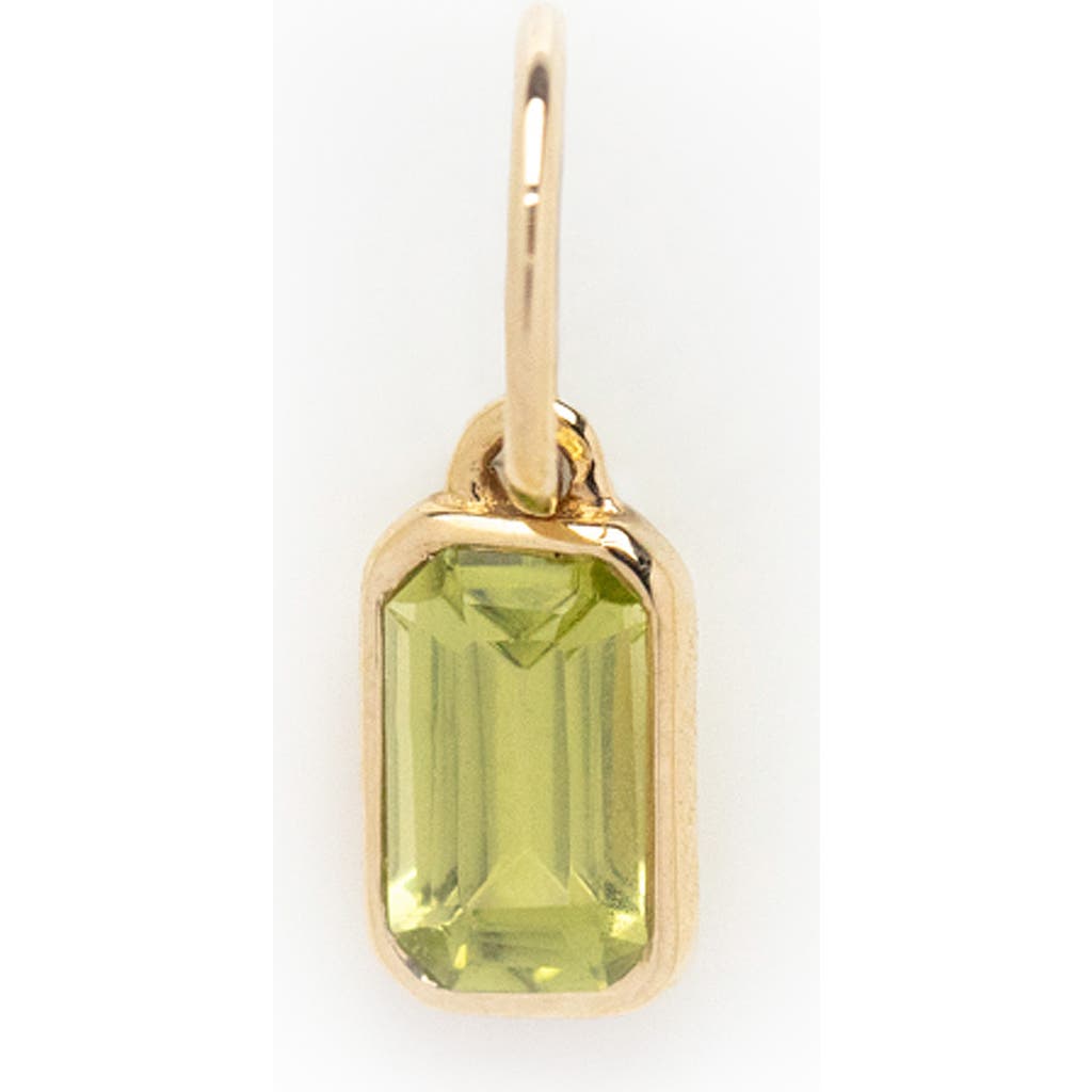 Local Eclectic Baguette Cut Birthstone Charm In Green