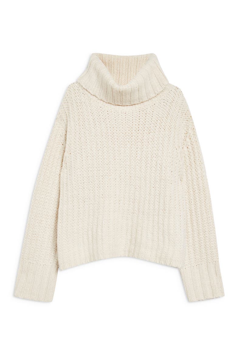 Chunky Roll Sweater, Alternate, color, IVORY