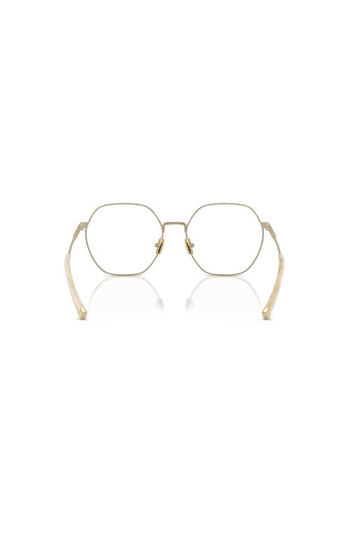 Brunello Cucinelli 55mm Irregular Optical Glasses In Gold