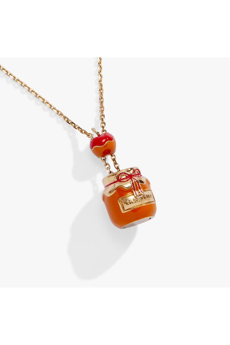 Caramel Apple Dip Slider Necklace, Alternate, color, Gold