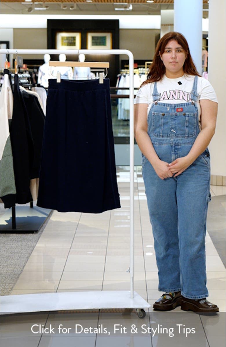 Jetset Cotton Blend Knit Midi Skirt, sales video thumbnail