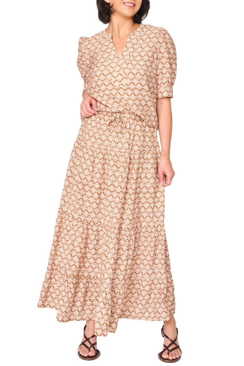 Tiered Maxi Skirt, Alternate, color, MOCHA SHELL