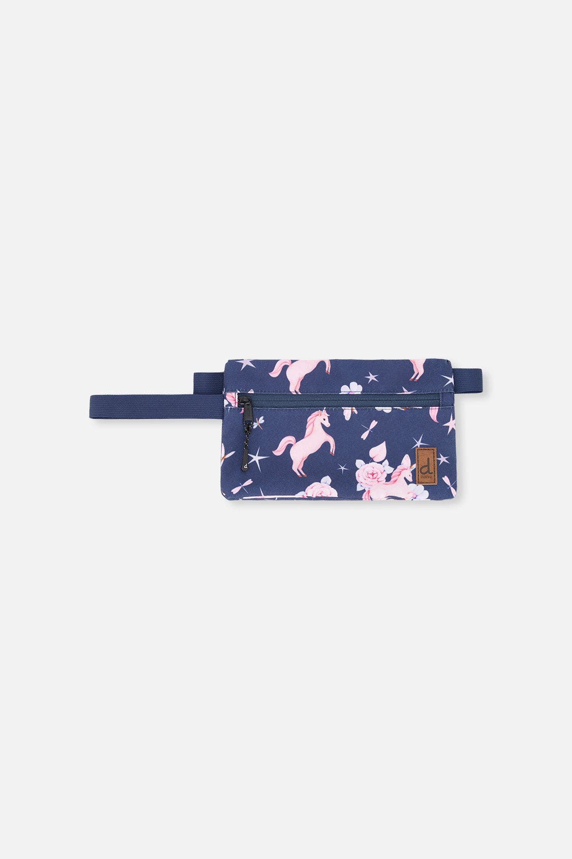 Unicorn Compact Functional Charming Pencil Case, Main, color, Navy Unicorn Print