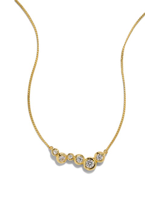 Asterales 14k Gold Plated Cubic Zirconia Necklace