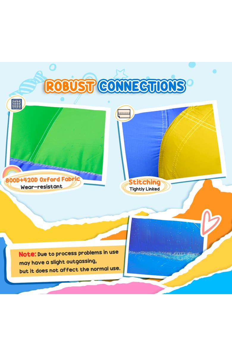 Outsunny 6-in-1 Inflatable Water Slide Bounce House, Alternate, color, Multi Color
