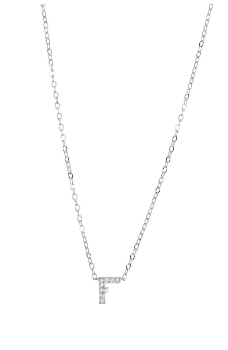 Nadri Pave CZ Initial Pendant Necklace, Alternate, color,