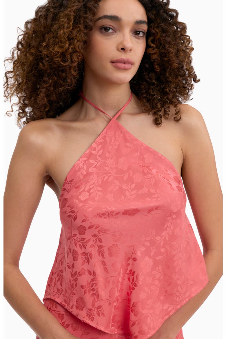 Emery Jacquard Halter, Alternate, color, Coral Blush