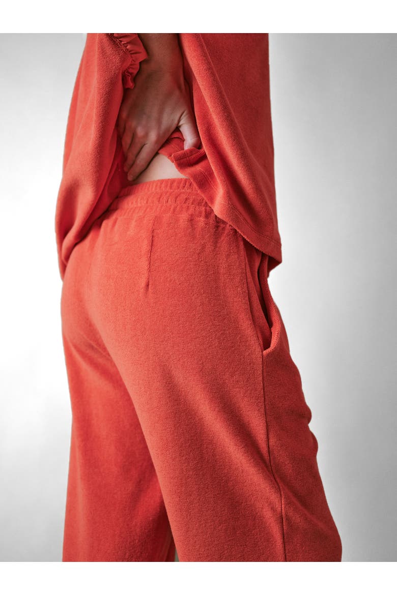Sea Coral Slim Terry Pant, Alternate, color, Burnt Orange