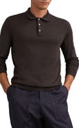 Reiss Trafford Long Sleeve Wool Polo Sweater