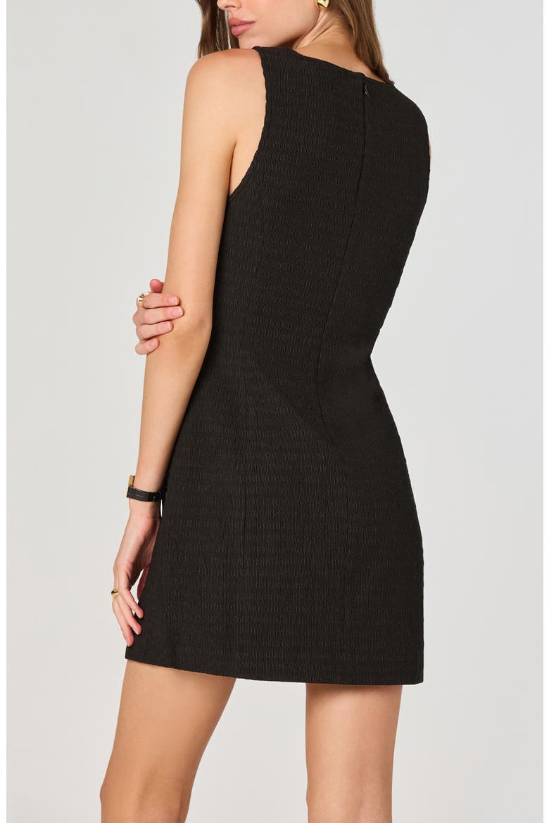 Textured Knit Sheath Minidress, Alternate, color, BLACK