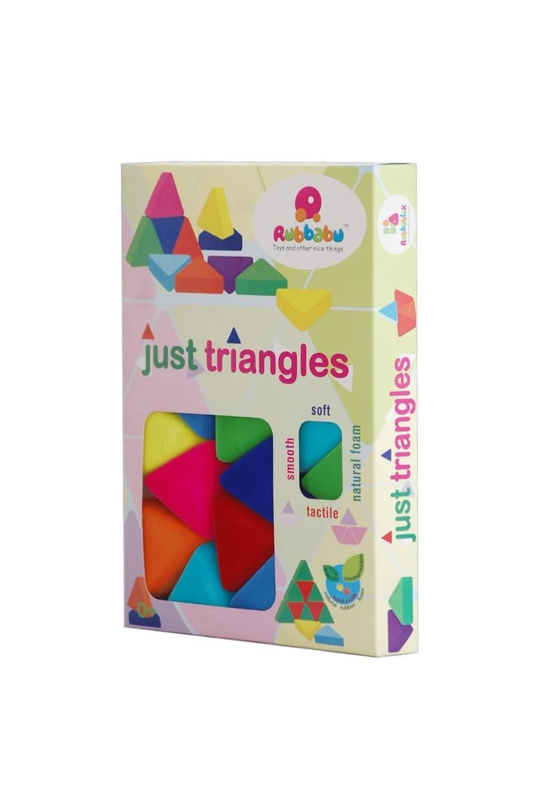 Just Triangles 16 Piece Building Blocks, Main, color, Multicolored