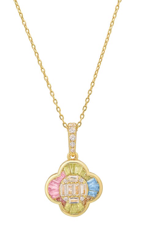 Pastel Clover Pendant Necklace