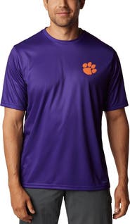 Columbia Men's Columbia Purple Clemson Tigers Terminal Tackle State Omni-Shade T-Shirt
