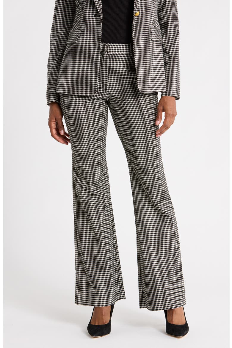 Rina Flare Leg Pants, Main, color, BLACK/ IVORY