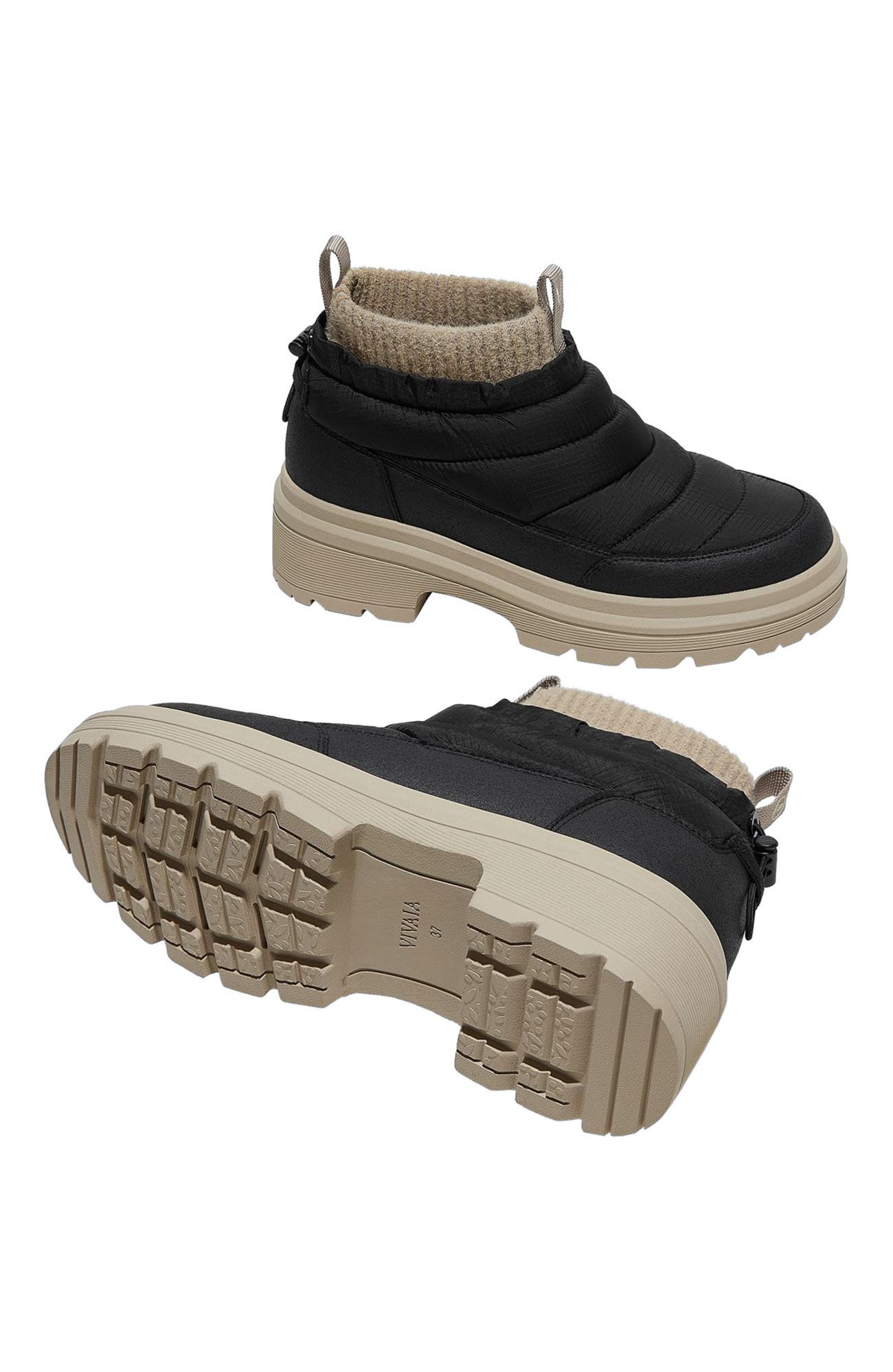 VIVAIA Waterproof PufferTherm Warm Boots, Alternate, color, Black/Desert