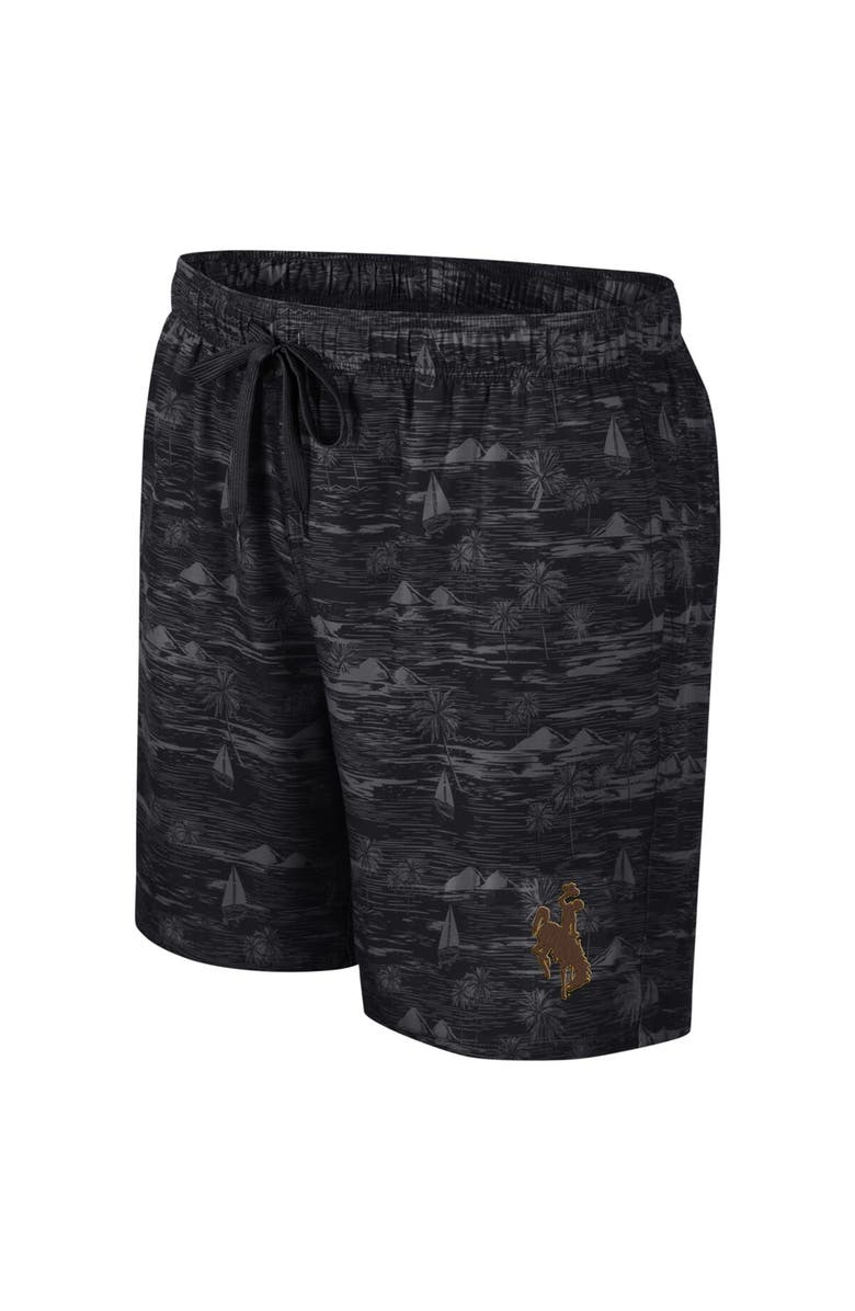 COLOSSEUM Men's Colosseum Black Wyoming Cowboys Ozark Swim Shorts, Alternate, color, Black
