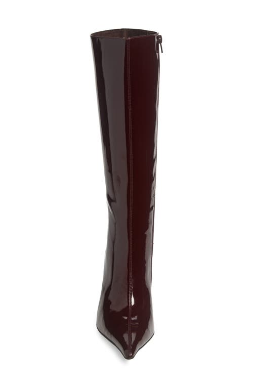 Jeffrey Campbell Darling Pointed Toe Boot In Wine Patent