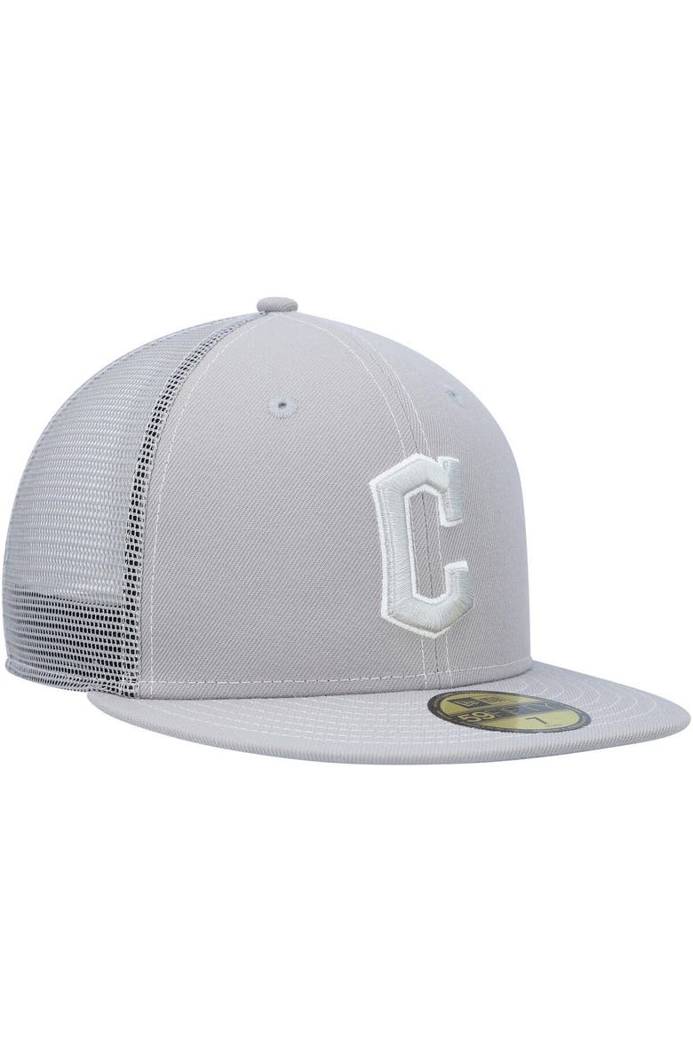 New Era Men's New Era Gray Cleveland Guardians 2023 On-Field Batting Practice 59FIFTY Fitted Hat, Alternate, color,