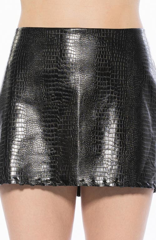 Alexia Admor Zaire Faux Leather Miniskirt In Black