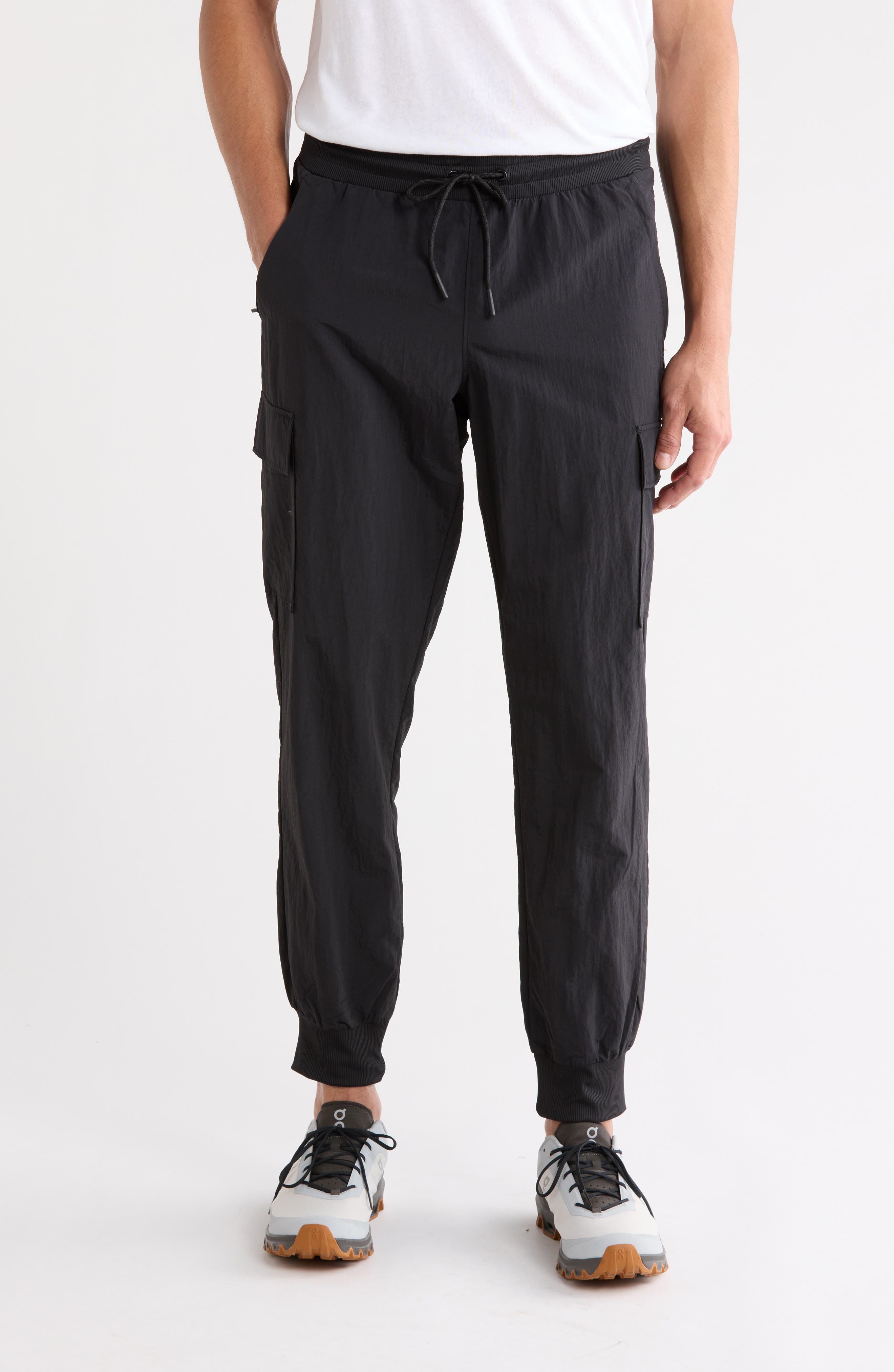 90 DEGREE BY REFLEX Crinkle Cargo Creed Joggers