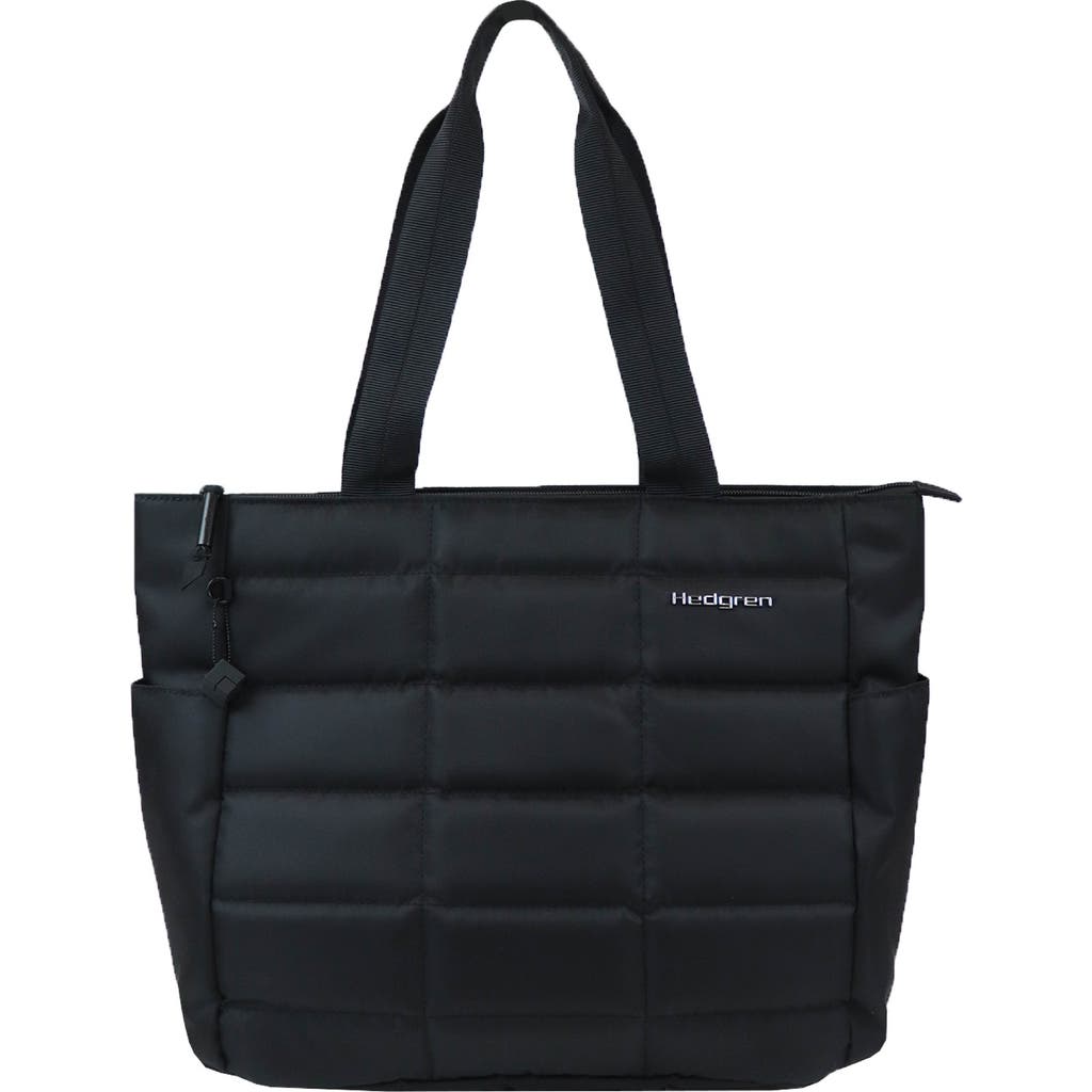 Hedgren Camden Quilted Water Repellent Tote in Black