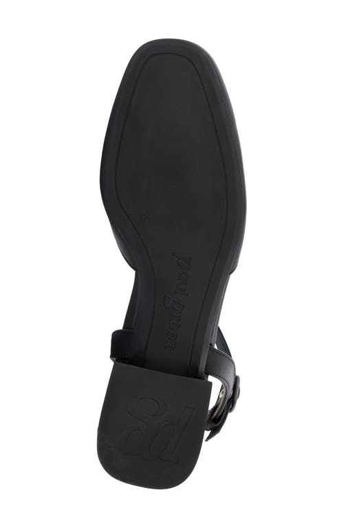 Paul Green Bianca Ankle Strap Pump In Black Softnappa