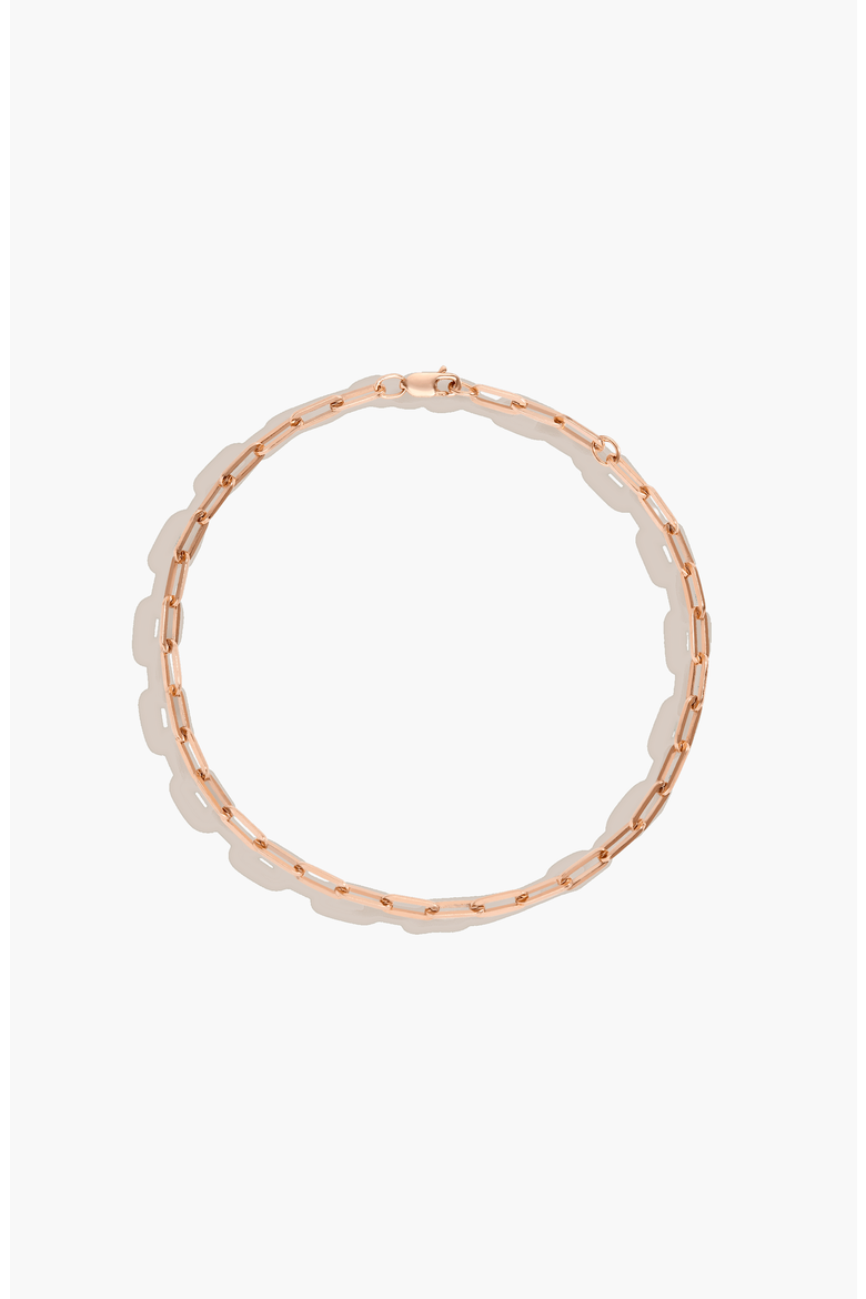 Paperclip Chain Bracelet, Alternate, color, Rose Gold Vermeil