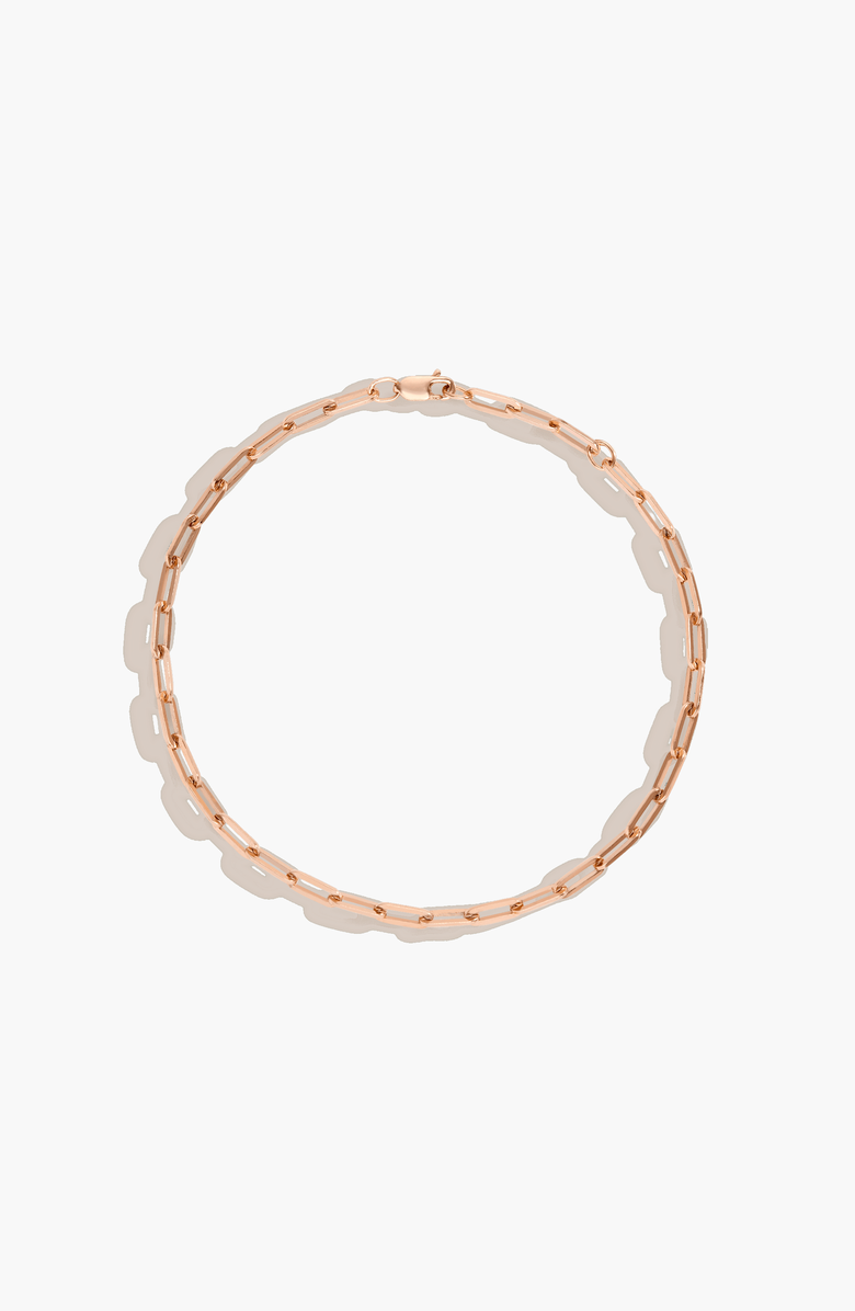 Aurate New York Paperclip Chain Bracelet, Alternate, color, Rose