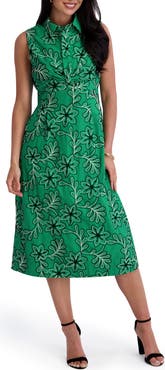 Kensie Embroidered Sleeveless Dress