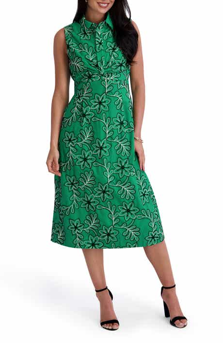 Embroidered Sleeveless Dress