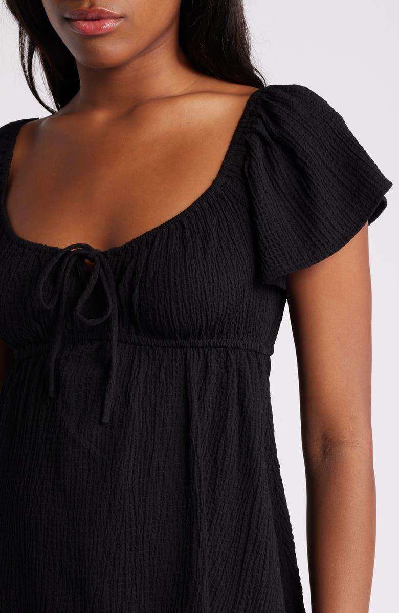 All in Favor Textured Tie Front Dress, Alternate, color, 