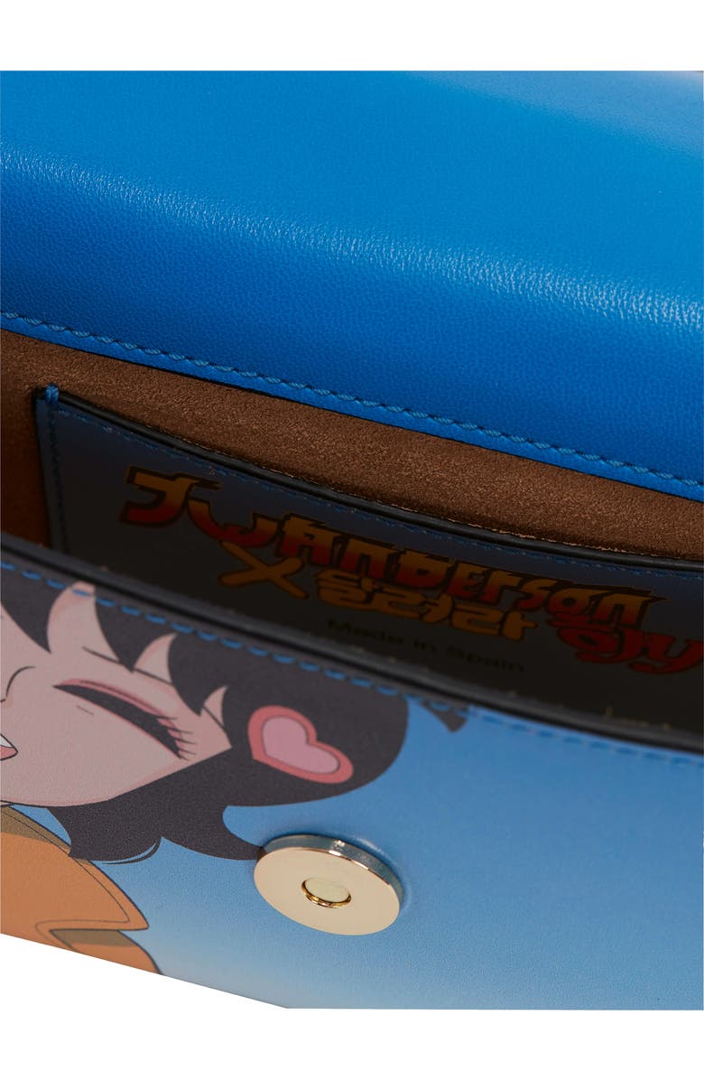 JW Anderson x 'Run Hany' Chain Baguette Anchor Leather Crossbody Bag, Alternate, color,