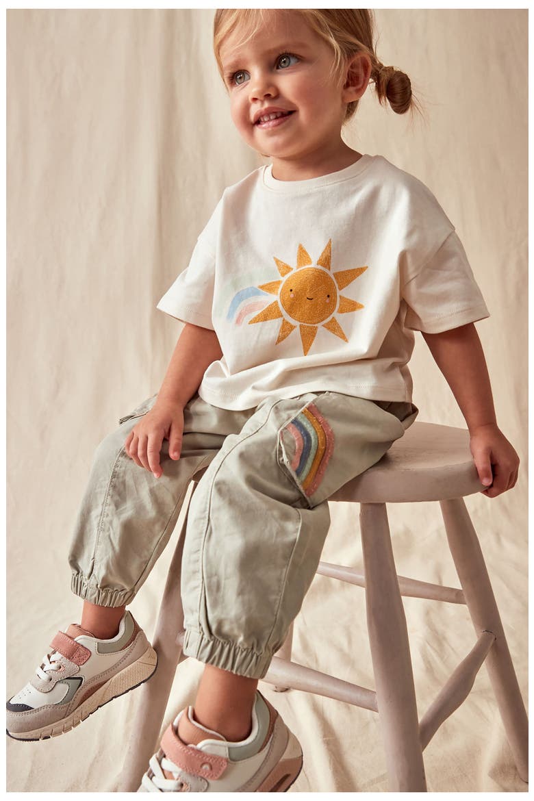 Kids' Sunshine Cotton Graphic T-Shirt & Joggers Set, Alternate, color, SAGE GREEN