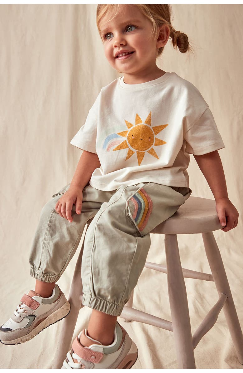 NEXT Kids' Sunshine Cotton Graphic T-Shirt & Joggers Set, Alternate, color,