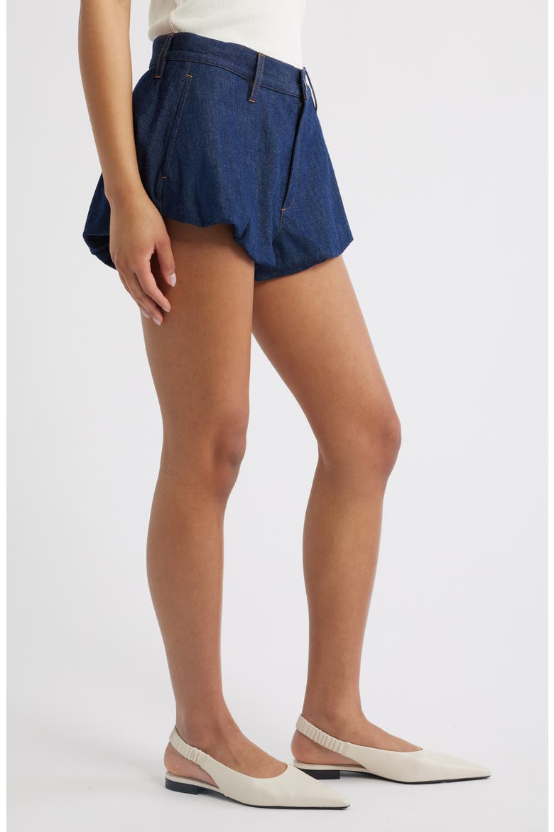 The Shell Bubble Hem Denim Shorts, Alternate, color, PUZZLE