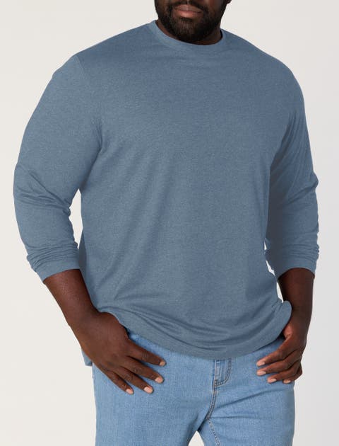 Big & Tall Moisture-Wicking Long-Sleeve T-Shirt