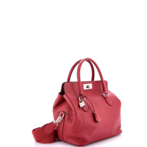 Pre-owned Hermes  Hermes Toolbox Bag Evercolor 26 In Burgundy