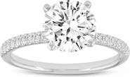LuvMyJewelry Samara 14K White Gold Round Lab Grown Diamond Classic Engagement Ring - 2.2 ctw