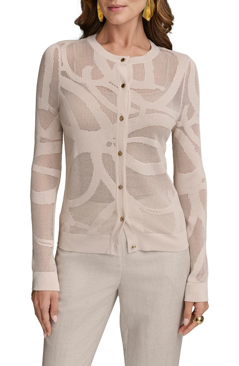 Donna Karan New York Open Stitch Cardigan, Main, color,