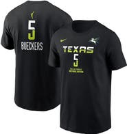 Nike Men's Nike Paige Bueckers Black Dallas Wings 2025 WNBA Draft Rebel Edition Name & Number T-Shirt