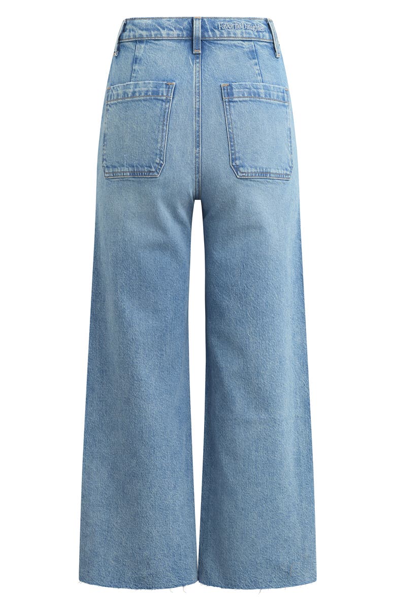 Favorite Daughter The Mischa Raw Hem Super High Waist Wide Leg Jeans, Alternate, color,