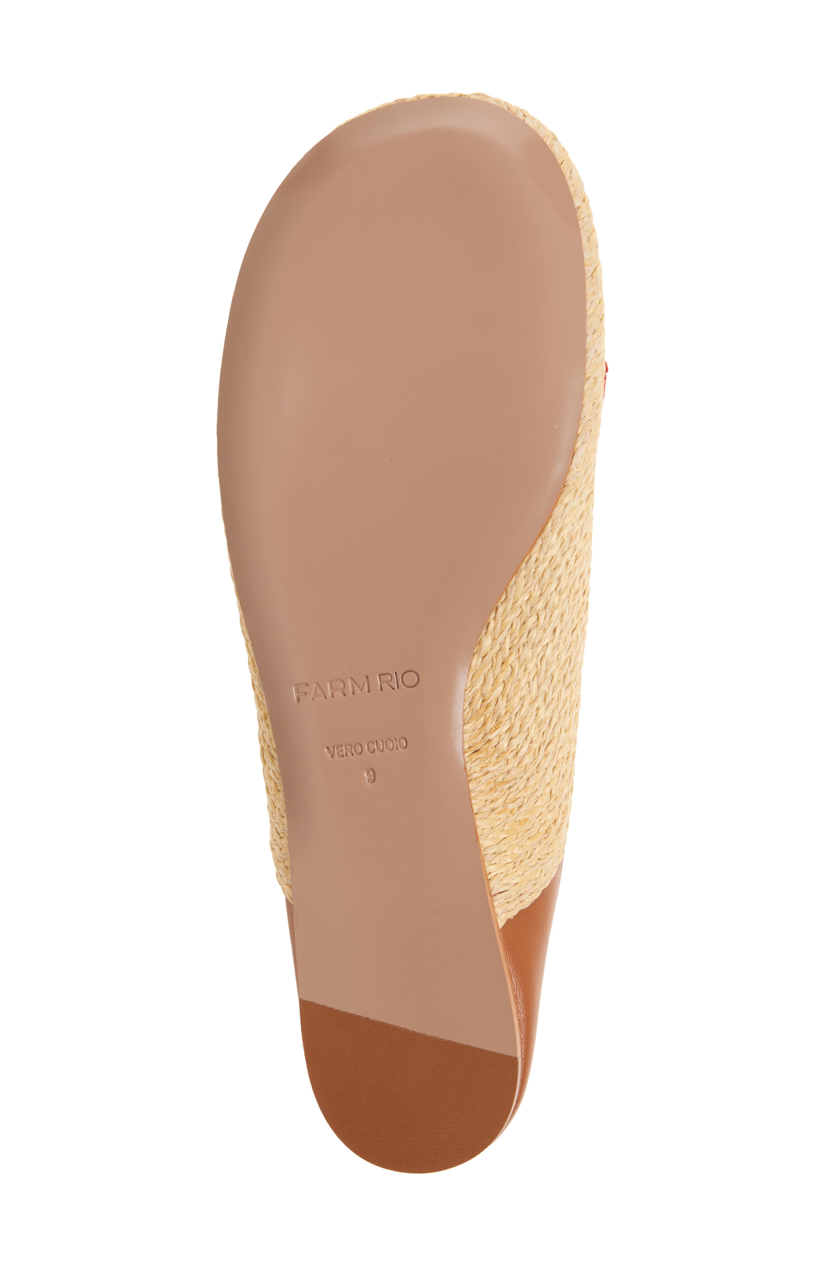 FARM Rio Raffia Flat, Alternate, color, Lobster