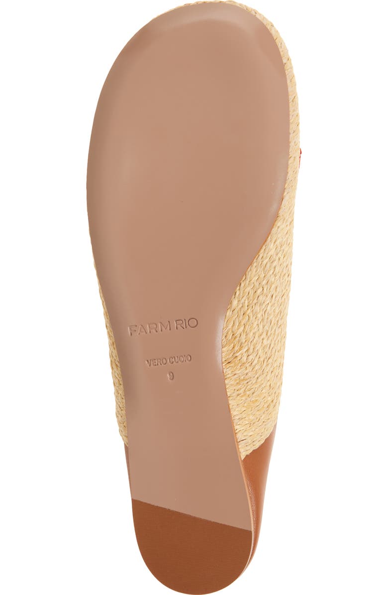 FARM Rio Raffia Flat, Alternate, color, Lobster