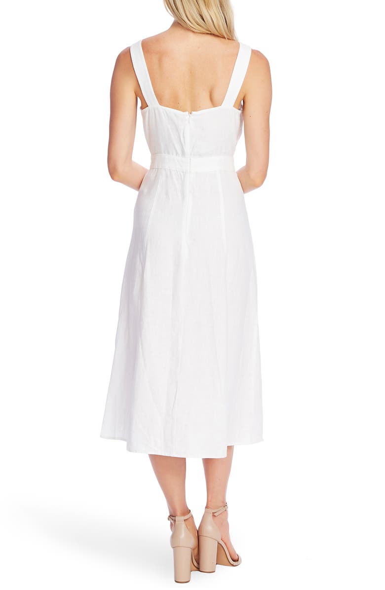 Vince Camuto A-Line Sleeveless Linen Dress, Alternate, color,