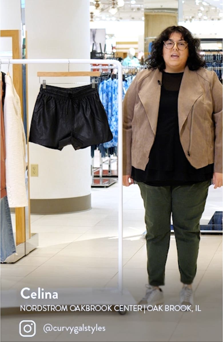 Shana Lambskin Leather Shorts, sales video thumbnail