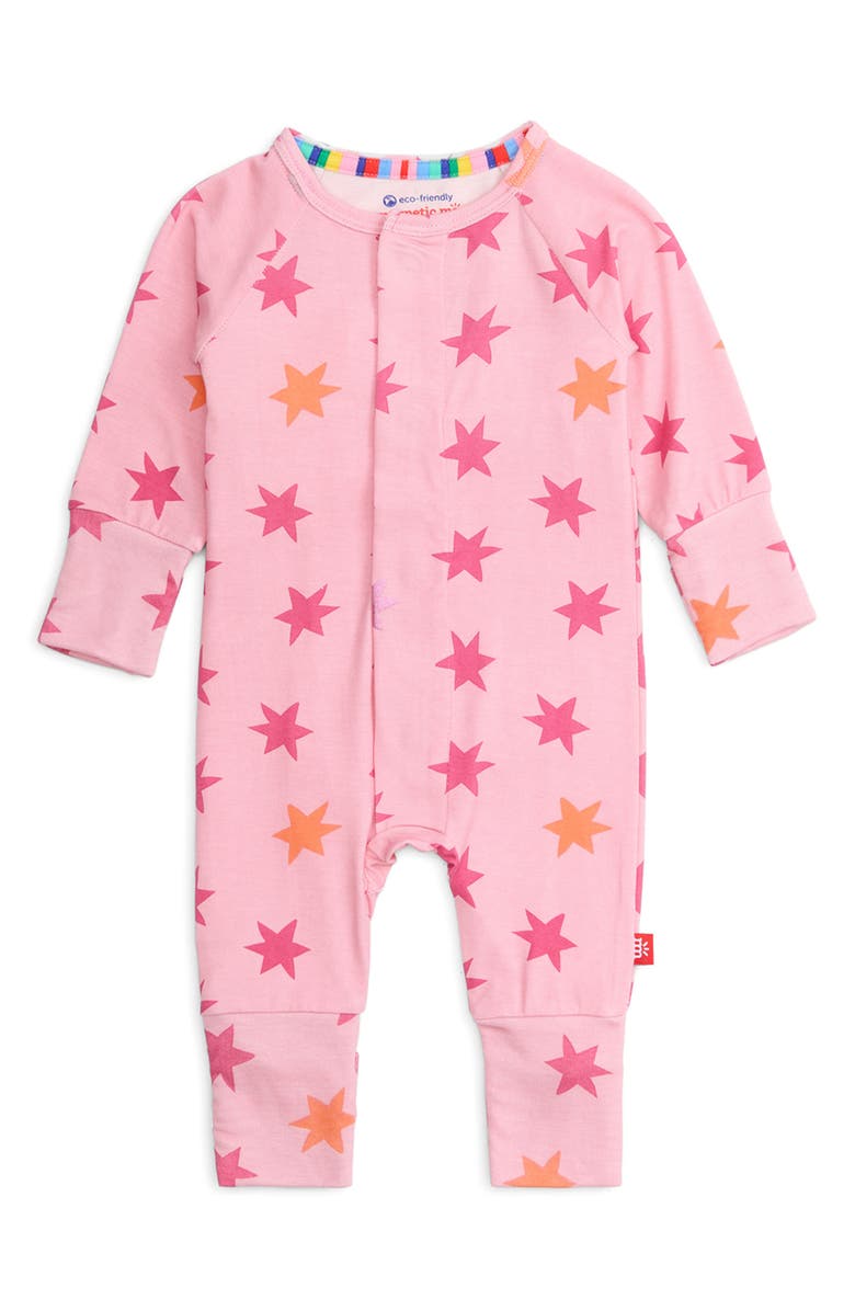 Magnetic Me Cosmic Confetti Magnetic Convertible Footie, Main, color, Pink